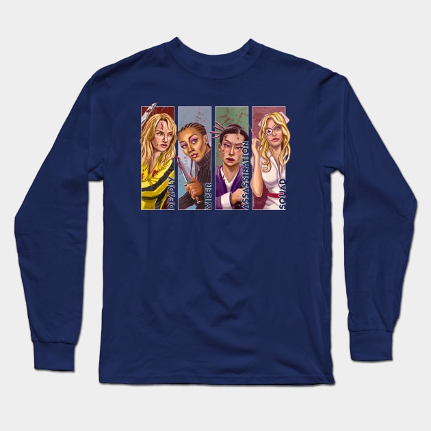 Deadly Viper Assassination Squad (Cutout) Long Sleeve T-Shirt by Dustin Resch